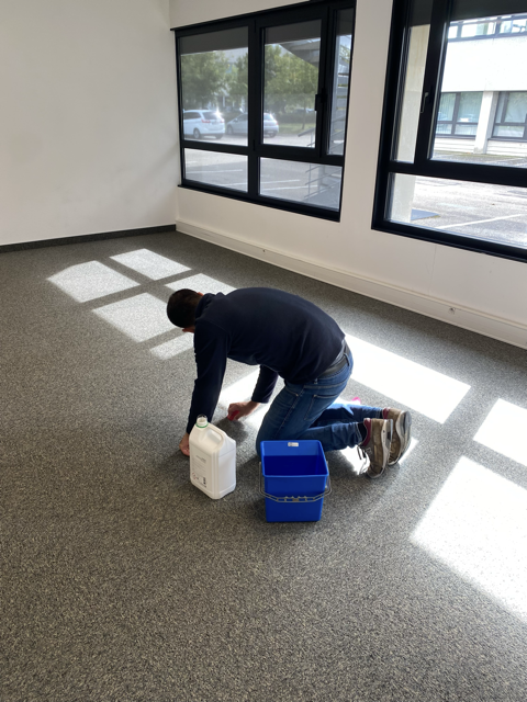Remise en état de locaux professionnels à Entzheim.